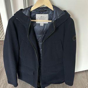 Woolrich Wool Blend Arctic Parka - Melton Blue - Medium! Perfect condition!